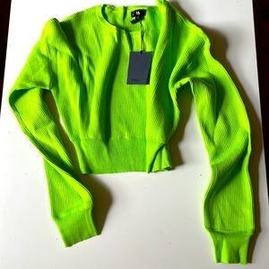 NBD neon green Cropped Sweater XXS